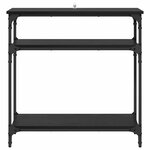 vidaXL Table console Chêne noir 75 x 29 x 75 cm Bois d'ingénierie