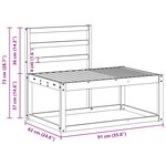 vidaXL Ensemble de canapés d'extérieur 2 pc Blanc Bois d'Acacia Massif
