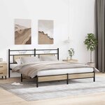 vidaXL Cadre de lit sans matelas chêne marron 183x213 cm