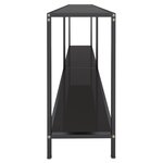 vidaXL Table console Noir 180x35x75 5 cm Verre trempé