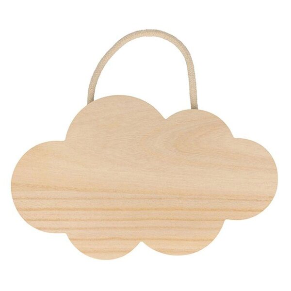 10 nuages bois à suspendre 25 x 15 cm