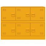 vidaXL Buffet jaune moutarde 99x39x73 cm acier