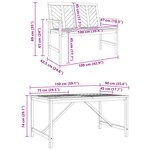 vidaXL Ensemble de salle à manger de jardin 3 pièces en bois d'acacia