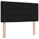 vidaXL Lit à ressorts avec matelas Noir 120 x 200 cm tissu