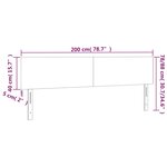 vidaXL Têtes de lit 2 Pièces Bleu foncé 100x5x78/88 cm Velours