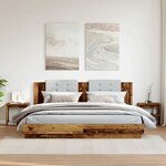 vidaXL Tables de chevet 2 Pièces vieux bois 40x30x40 cm bois d'ingénierie