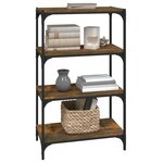 vidaXL Bibliothèque Chêne fumé 60x33x100 cm Bois d'ingénierie