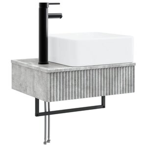 vidaXL Basin de lavage mural Gris béton 53 x 35 x 39 cm
