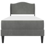 vidaXL Cadre de lit avec tête de lit Gris foncé 80 x 200 cm Velours