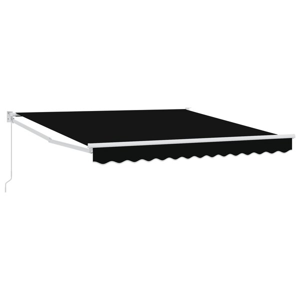 Auvent manuel rétractable vidaXL Noir 350x250 cm