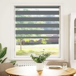 vidaXL Store zèbre gris foncé largeur du tissu 95 9 cm polyester