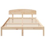 vidaXL Cadre de lit Marron 160 x 200 cm Bois de pin massif