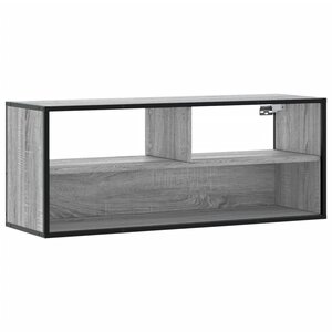 vidaXL Meuble TV sonoma gris 100x31x39 5 cm bois d'ingénierie et métal