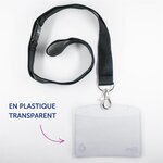 Boîte de 10 pochettes badges 60 x 90 mm avec 16 inserts et lacets AVERY