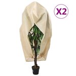vidaXL Housses de protection pour plantes avec fermeture éclair 2 Pièces