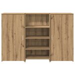 vidaXL Bureau réception chêne artisanal 155x50x103 5cm bois ingénierie