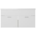 vidaXL Armoire d'évier et lavabo intégré Blanc et chêne sonoma