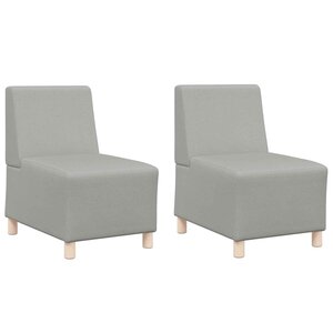 vidaXL Unité de Sofa Modulaire Sans Accoudoirs 2 Pièces Gris nuage