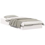 vidaXL Cadre de lit Blanc 90 x 210 cm Pin massif