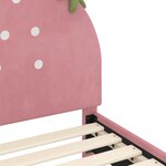 vidaXL Cadre de lit pour enfants avec tête de lit Rose 80 x 200 cm