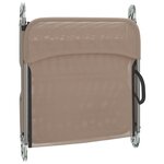 vidaXL Chaises longues pliables lot de 2 taupe textilène et acier