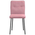 vidaXL Chaises à manger lot de 6 rose velours