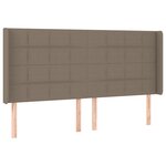 vidaXL Tête de lit à LED Taupe 203x16x118/128 cm Tissu