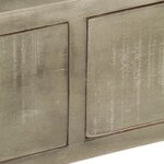 vidaXL Table console Bois de manguier Gris avec laiton 110x35x76 cm