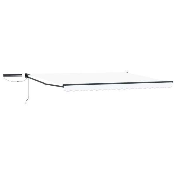 vidaXL Auvent rétractable électrique Blanc et anthracite 4 × 3 m