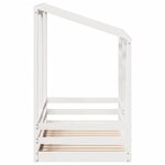 vidaXL Lit pour enfants avec toit blanc 70x140cm en bois massif de pin