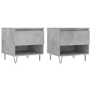 vidaXL Tables basses 2 Pièces gris béton 50x46x50 cm bois d'ingénierie
