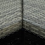 vidaXL Ensemble de bar de jardin 8 Pièces et coussins Résine tressée Gris