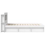 vidaXL Cadre de lit avec rangement Blanc 75 x 190 cm Bois d'ingénierie