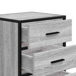 vidaXL Table de chevet sonoma gris 40x34 5x60 cm bois ingénierie métal
