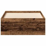 vidaXL Cadre de lit sans matelas vieux bois 90x200 cm bois ingénierie