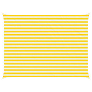 vidaXL Voile d'ombre Jaune et blanc 8 x 6 m 100   polyester Oxford