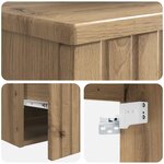 vidaXL Meuble de lavabo mural Chêne artisanal 49 x 44 5 x 65 5 cm