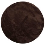 vidaXL Tapis de surface Rond HUARTE Marron Ø 200 CM Polyester