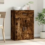 vidaXL Buffet chêne fumé 60x30x84 cm bois d'ingénierie