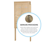 Bloc collectif leabox.com  2x4  grade 3  simple face  Extérieur  fixation sur pieds à sceller  Beige RAL 1001 finition brillante