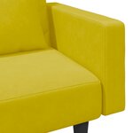 vidaXL Ensemble de canapés 2 Pièces avec coussins jaune velours