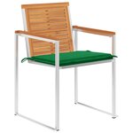 vidaXL Chaises de jardin lot de 6 avec coussins Bois d'acacia solide