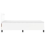 vidaXL Lit à ressort avec matelas - blanc 100 x 200 cm en simili cuir.