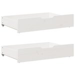 vidaXL Tiroirs sous le lit 2 Pièces blanc 85x55x17 cm bois de pin massif