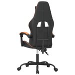 vidaXL Chaise de jeu pivotante Noir et orange Similicuir