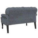 vidaXL Banc avec dossier gris foncé 119 5x64 5x75 cm velours