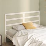 vidaXL Tête de lit Blanc 126x4x100 cm Bois massif de pin