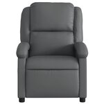 vidaXL Fauteuil inclinable Gris Similicuir
