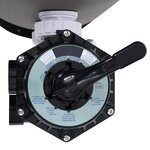 vidaXL Filtre à sable pour piscine avec vanne à 6 voies Gris