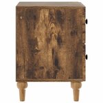 vidaXL Cabinet de chevet 2 Pièces Chêne fumé 43 x 34 5 x 48 cm